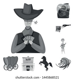 Vector illustration of ranch and farm icon. Set of ranch and history stock symbol for web.