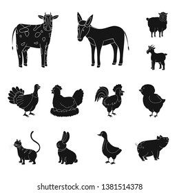 Vector illustration of ranch  and organic  icon. Collection of ranch  and food vector icon for stock.