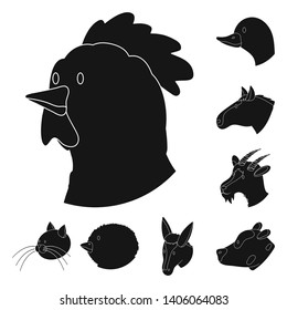 Vector illustration of ranch  and organic  icon. Collection of ranch  and head stock vector illustration.