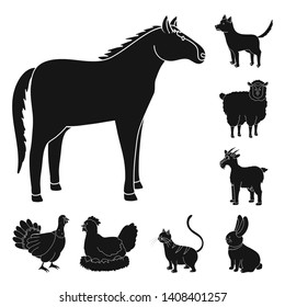 Vector illustration of ranch  and organic  logo. Set of ranch  and food stock symbol for web.