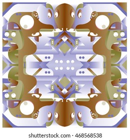 Vector illustration random colorful abstract faces. Material design template and background for poster and publication