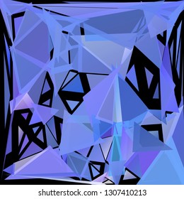 Vector illustration of a randomly scattered triangles of different sizes, colors and transparency. Abstract geometric background.