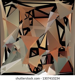 Vector illustration of a randomly scattered triangles of different sizes, colors and transparency. Abstract geometric background.