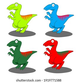 vector illustration of a raptor dinosaur