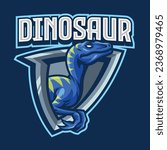 Vector illustration of Raptors dinosaur mascot logo template for sport team and gaming team