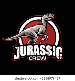 Vector illustration of Raptors dinosaur mascot logo template for sport team and gaming team