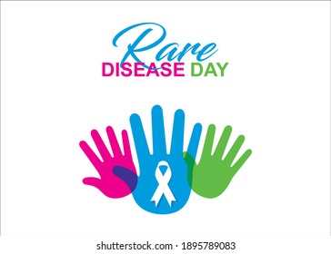 vector illustration of rare disease day poster design