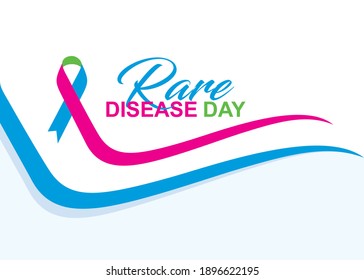 vector illustration of rare disease day poster design