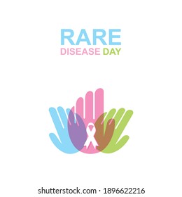 vector illustration of rare disease day poster design