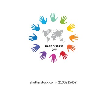 vector Illustration of Rare Disease Day observed concept on February 28