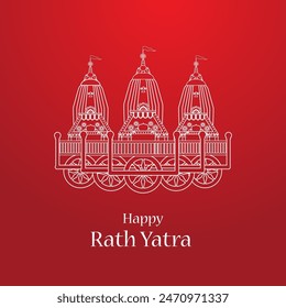 Vektorillustration des Rath Yatra Chariot Festivals des Hindu Gottes Lord Jagannath in Odisha Indien