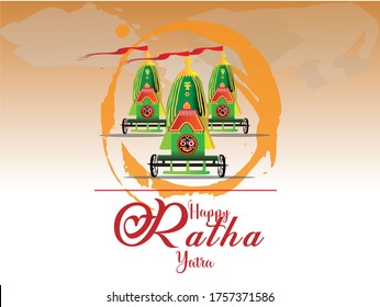 vector illustration of ratha yatra