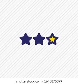 Vector illustration of rating icon colored line. Beautiful music element also can be used as vote icon element.