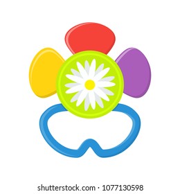 Vector illustration. Rattle for babies.