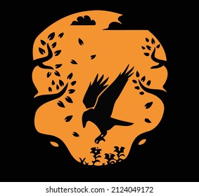 Vector Illustration of Raven Logo