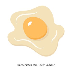 Vector illustration of raw egg. 