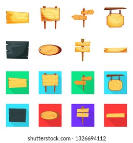 Vector illustration of raw  and forest  icon. Set of raw  and hardwood stock vector illustration.