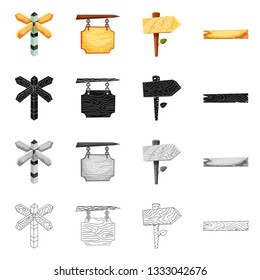 Vector illustration of raw  and forest  icon. Collection of raw  and hardwood stock symbol for web.