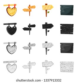 Vector illustration of raw  and forest  icon. Collection of raw  and hardwood stock vector illustration.