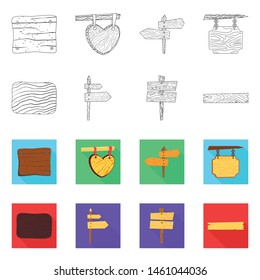 Vector illustration of raw and forest logo. Collection of raw and hardwood vector icon for stock.