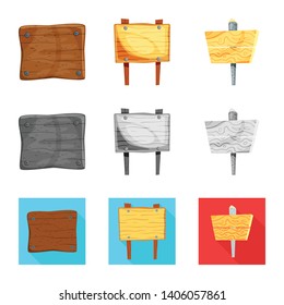 Vector illustration of raw  and forest  sign. Collection of raw  and hardwood vector icon for stock.