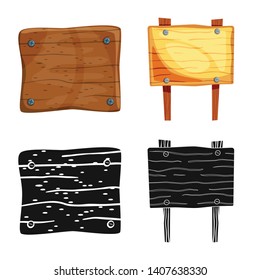 Vector illustration of raw  and forest  sign. Set of raw  and hardwood vector icon for stock.