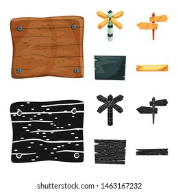 Vector illustration of raw and forest sign. Collection of raw and hardwood vector icon for stock.