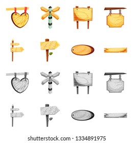 Vector illustration of raw  and forest  symbol. Collection of raw  and hardwood vector icon for stock.