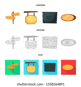 Vector illustration of raw  and forest  symbol. Collection of raw  and hardwood stock symbol for web.