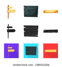 Vector illustration of raw  and forest  symbol. Collection of raw  and hardwood vector icon for stock.