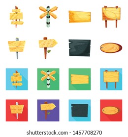 Vector illustration of raw and forest symbol. Collection of raw and hardwood stock vector illustration.