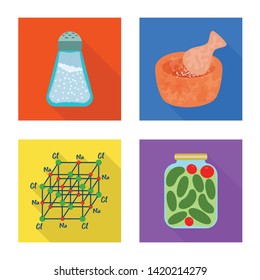 Vector illustration of raw  and kitchen  icon. Collection of raw  and sea vector icon for stock.