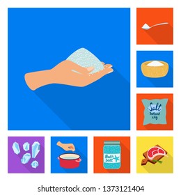 Vector illustration of raw  and kitchen  logo. Collection of raw  and sea stock vector illustration.
