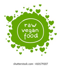 Vector Illustration of a Raw Vegan Background
