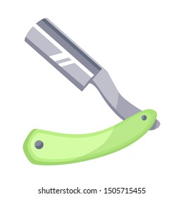 Vector illustration of razor and blade logo. Graphic of razor and shave stock symbol for web.