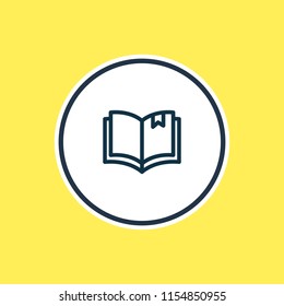 Vector illustration of read icon line. Beautiful read element also can be used as book reading icon element.