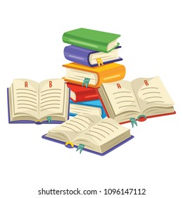 Vector Illustration Of Reading Book