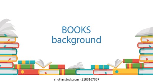 Ilustración vectorial de la lectura de libros en la biblioteca.