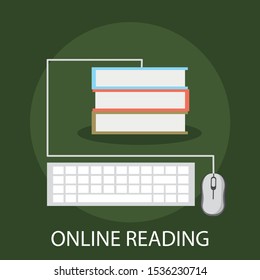 Vector Illustration Of Reading & Education Concept With 