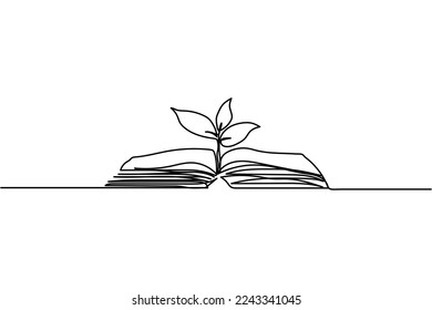 vector illustration of reading growing up