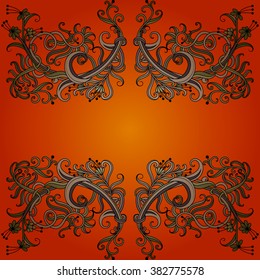 Vector illustration. Ready design. Vegetable elements. High-quality rendering. Space for text. Print on fabric. For cards.
