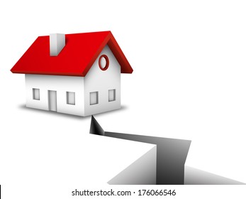 Vector illustration of real estate crisis. 