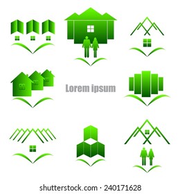 Vector illustration of Real estate. Ecologically clean area.