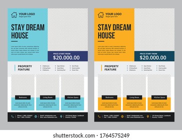 Vector illustration, a real estate flyer template can be used for all your needs, suitable for all property-related businesses