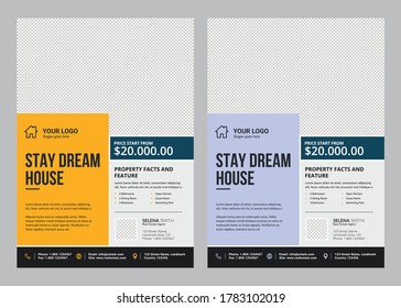 Vector illustration, a Real Estate Flyer template can be used for all your needs, suitable for all property-related businesses