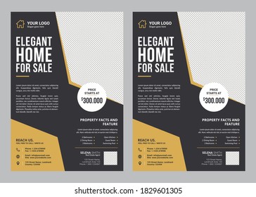 Vector illustration, a real estate flyer template can be used for all your needs, suitable for all property-related businesses