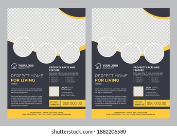 Vector illustration, a real estate flyer template can be used for all your needs, suitable for all property-related businesses