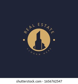 Vector Illustration real estate logo templates. Can use icon, emblem, sticker, label design. Modern, minimalist, elegant.