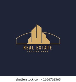 Vector Illustration real estate logo templates. Can use icon, emblem, sticker, label design. Modern, minimalist, elegant.