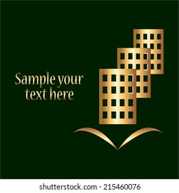 Vector illustration of  Real Estate. A new residential area. 
